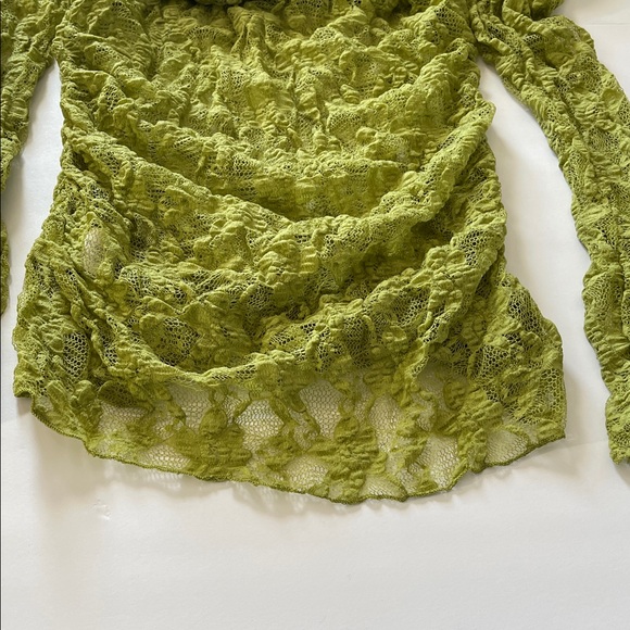 Zara Moss Colored Lace Off-Shoulder Top. Viral Trending! Like New. Size Large - Picture 9 of 12